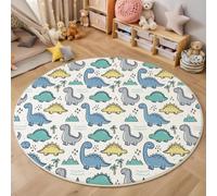 120cm Poils Courts Animauxssin animé Tapis Rond Moderne antidérapant