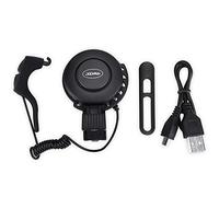 120db Anneau de Vélo Cloche Sonnette de Vélo électrique Corne Anti-poussière étanche et Rechargeable par USB pour VTT Vélo de Route(Noir)