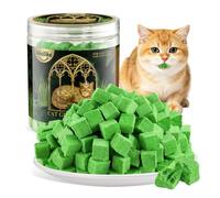 120g Friandises pour Herbe à Chat,Granulés Naturels de Blé pour Chats d'Intérieur,Contrôle des Boules de Poils et Santé Digestive,Jouets à Mâcher à l'herbe à Chat,Friandises Comestibles pour Chats