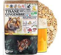 120gr Tisane Gingembre Bio en Morceaux en Vrac, Infusion Racine de Gingembre, Buvez la Force, Sans Cafféine NABÜR