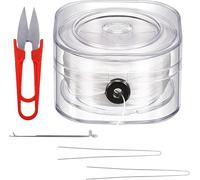 120M Fil Elastique pour Bracelet,0,6 mm,Fil Elastique pour Bracelet Resistant Fils Bracelet Élastique Fil de Perles en Élastique avec Ciseau pour Bracelet Fabrication de Bijoux Artisanat