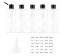 120ML Flacon avec Flip Cap Vide (5 Pièces), Rechargeable Bouteille de Voyage pour Cosmétique avec Entonnoir (Transparente)
