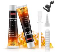 120ml Silicone Haute Temperature,Colle Refractaire,Mastic Refractaire,Colle Haute Temperature Four,Silicone Haute Temperature Aux Cheminées,Poêles,Boucliers Thermiques