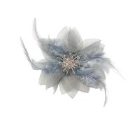 120Mm Broche Fleur Cristal Élégante Pour Femme Épinglette Organza Plumetis Pour Robe Costume Mariage Cérémonie Soirée Cocktail Accessoire Mode Tendance Style Bohème Chic Bijoux Romantique (gris)