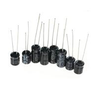 120pcs 12 Values Electrolytic Capacitor 16V 25V 50V Aluminum Electrolytic Capacitor Kit 1uF-470uF DIP Electrolyte Capacitors NWPNLXEA(Without Box)