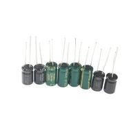 120PCS/125PCS 16V 25V 50V DIY Electronic Capacitor Assortment Set - 25 Values/15Values 1uF-2200uF Electrolytic Capacitor Kit AUOQKQUT(125PCS - 25Values)