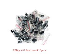 120pcs 1set of 120pcs 12 values 0.22UF-470UF Aluminum electrolytic capacitor assortment kit set pack NWPNLXEA