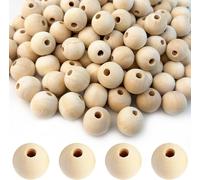 120pcs 20mm Natural Round Wooden Beads With Hole Unpainted For Creative Decorations Jewellery Making Earrings Necklaces