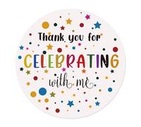 120pcs Autocollant Merci, Universels 4cm Autocollant Thank You pour Fête Prénatale, Mariage, Fête Prénuptiale, Anniversaire, Enveloppes et Emballages Cadeaux (Style Étoile)