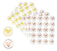 120pcs Autocollants de Sceaux d'Enveloppe de Coeur, Transparent Mariage, Personnalisés Invitations Étiquettes Relief Auto-Adhésives 2 Couleurs