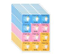 120pcs Autocollants I Lost My Tooth, Autocollants Dent de Fée Jolis Autocollants Dentaires Autocollants de Dents Magiques pour Enfants Décorations Gratifiantes Autocollants d'Encouragement