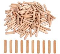 120pcs Chevilles en Bois, Goujon en Bois 8x30 mm Bouchons Tourillon de Trou de Vis à Bois Multifonctionnels Broches de Cheville pour la Réparation de Meubles la Fixation Artisanale