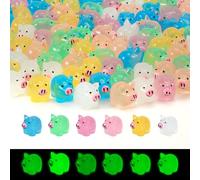 120pcs Cochon Lumineux Résine Mignons, Figurines Miniatures pour Jardin Paysage, Décoration de Maison de Poupée (6 Couleurs)