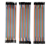 120pcs Jumper Wire Cable, 40pin Male to Female, 40pin Male to Male, 40pin Female to Female Multicolored Dupont Breadboard Jumper Cables Dupont Connector for Arduino, Raspberry Pi, Electronics Projects