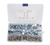 120Pcs M5 M6 U Type Ecrou Clip Vis Assortiment Kit Durable en Acier Au Carbone U Forme Clip Attache Portable Partie Fixe pour Motos Tracteurs Voiture