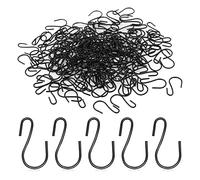 120Pcs Mini Crochet en de S de 1 Pouce, Crochet en de S, Crochet en de S, Mini Crochet DéCoratif en MéTal, pour Travaux Manuels (Noir)