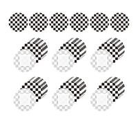 120pcs Pansements Ronds à Damier, Motif Voitures Course 22mm Diamètre en Tissu Élastique et Adhésif pour Le Visage Les Mains Le Nez Les Peaux Sensibles Sans Latex