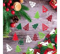 120pcs Sapin De Noël Feutre Confettis Décoration Ornement De Table Bibelot Decoratif Arbre Party Accessoire Pour Fête Noël