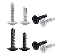 120pcs Vis Autoforeuse M4.2 en Acier Inoxydable Torx Phillips à Tête Ronde Vis Autotaraudeuses avec Boîte en Plastique pour Mur en Métal Bois M4.2x13mm M4.2x19mm