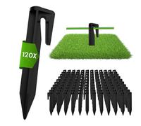 120Pièces Piquet Fil Robot Tondeuse, Piquets de Fixation pour Câbles Périphériques, Piquets de Sol en Plastique, Piquets de Fixation en Plastique Robuste, Compatible Husqvarna Gardena Worx Bosch
