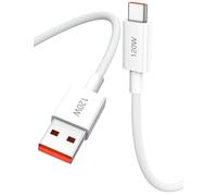120W 1m Tressé Câble USB C pour Xiaomi Redmi Note 17 15 14 13 12 11 10 Pro | 6A Câble USB A a Type C Cable Charge Rapide pour Xiaomi 17T/15T/14T/13T/12T/11T/POCO F9/X8/F8/X7/F7/X6 Pro/C85 Pad 8/7 blanc