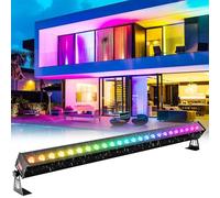 120W 24 LED Étanche Wallwasher,Yespick RGBW 3in1 LEDs Disco Lumiere,dmx512 Spotlights Luminaires DJ Luminaires Muraux D'extérieur pour Bars,Discothèques,Fêtes,Mariages