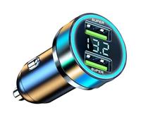 120W & 240W Affichage Numérique Chargeur Voiture USB Charge Rapide Chargeur Ultra Puissant avec Anneau Métallique Protection Surcharge et Détection de Tension pour Voitures