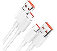 120W 2m 2Pack 6A Câble USB C Charge Rapide pour Xiaomi 17T/15T/14T/13T Pro | Câble Type C 100W 90W Rapide Charge pour Redmi Note 17/15/14/13/12/11/10 pour POCO F9/X8/F8/M8/X7/X6/X5/X4 Pro/C85 Pad 8 7 6