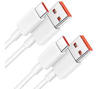 120W Câble USB C Charge Rapide pour Xiaomi 15T Pro Câble USB Type C 1m+2m 6A 100W 90W Rapide Charge pour Xiaomi 17 Ultra/14T/13T/12X/12T/11T Pro pour Redmi Note 15/14/13/12/11/10 POCO X8/F8/X7 Pad 8 7