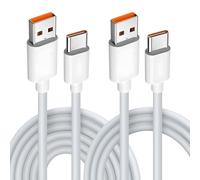 120W Câble USB Type C (2Pack 1M+2M) pour Xiaomi Mi14 14 Ultra 13 Pro 12 12T 11, Câble USB C Charge Rapide 6A para Redmi K60 Ultra Note 13 12 Pro+ 5G 11,Black Shark 5 4, Poco F6 F5 F4 GT 5G X6 X5 M5