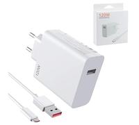 120W Chargeur avec Câble de Charge 1 Mètre USB-C | Chargeur Mural Chargeur Rapide Hypercharge Compatible avec Xiaomi 14 13 12 13t 12t 12s Pro Lite Redmi Note K70 K60 K50 12 11 Pro Plus Black Shark