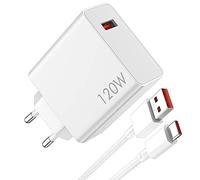 120W Chargeur et Câble USB C pour Xiaomi Redmi Note 14 Pro+ 13 Pro+ 12Pro+ 5G,Hypercharge Rapide Charge de Adaptateur et 1 Mètre Câble Charge Turbo pour Xiaomi 14T 13T 12Pro POCO F6Pro Black Shark 5 4