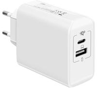 120W Chargeur Rapide USB C, 2-Port USB C Chargeur, USB Prise Adaptateur Secteur avec GaN Tech et PD3.0 pour iPhone, MacBook Pro Air iPad Samsung Galaxy Series et Laptop Tablettes etc