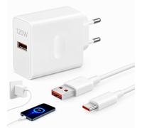 120W Chargeur Rapide USB C avec Câble de Charge 1m Compatible avec H-onor | Compatible avec Téléphones Android Kit Chargeur pour Honor 200 Lite 400 Magic7/6/5 Pro X6b X6c et Huawei Pura 70/Mate 60 Pro