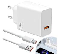 120W Chargeur Rapide USB pour Xiaomi 15 14T 13T 12T 11T Pro/Ultra avec Câble USB C 2m, Chargeur Charge Rapide pour Redmi Note 14 13 12 Pro+ Poco X7 Black Shark 5