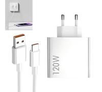 120W Chargeur Telephone avec 6A Câble USB C de 1m, Chargeur pour Charge Rapide pour Xiaomi 14 Ultra/11T Pro/12T Pro/12T/13 Pro/13 Lite/13/12/12X/Note 12Pro/X6Pro X4 X6