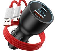 120W Chargeur Voiture Rapide Avec 1M Câble Usb C Pour Realme Gt 7 Pro 7T 6T, Chargeur Supervooc Allume Cigare Usb Pour Oppo Reno10 Pro + Find X5 Pour Oneplus 12 12R 11 Norte 2T