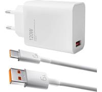 120W Fast Charger With 1M Usb-C Cable, Usb Charger Block For Xiaomi 15, 14 Ultra,13T Pro, 12T, 13 Pro, Redmi K60 Ultra Note 13 Black Shark 5, Poco F6 F5 F4 Gt X6 X5, Fast Charging Adapter