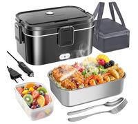 120W Gamelle Chauffante 1.8L, Chauffage Rapide, 12V/24V & 220V Portable