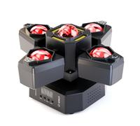 120W Mini Lyre LED Tête Mobile Lumière de Scène avec Télécommande,DMX512 LED Moving Head Lampe RGBW avec Stroboscope,4 Bras,Projecteur de Fête pour Disco Bar Club Mariage Noël Jeux de Lumiere,1 PCS