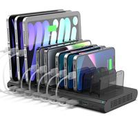 120W Station De Chargement Usb Multi Mobile 10 Ports Avec Qc 3.0 Charge Rapide,Chargement De Téléphone Portable Type C Tablette Noir