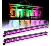 120W U`King 336 LED Barre Wallwasher,RGBW Lumière de Scène Console,Stroboscope Effet Tempête Chapiteau Projecteurs pour Scène Bar DJ Soiree Fête Disco Éclairage Mariage,Wall Wash Lampe 2 pièce