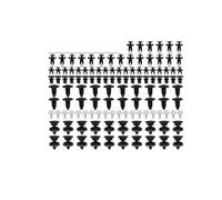 120x compatibles for VW Transporter T4 T5 T6 Clips de garniture de voiture, retenue de pare-chocs, fixation de couvercle de sous-plateau de moteur automatique, rivets poussoirs en plastique