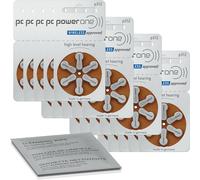 120x piles auditives VARTA powerone P312 marron (20x feuilles de 6) +...