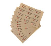 120x Vintage Handmade With Love Package Label Kraft Adhesive Stickers Baking Planner Journal Supplies Supplies Gift Tags Étiquettes Autocollant Machine Machine Adresse Personnalisée Personnalisation