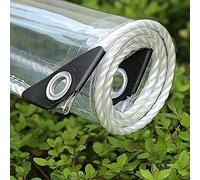 120x160CM Bâche Industrielle Bâche Transparente avec œillets, Bâche Transparente en Plastique Imperméable 0.35mm, Couverture De Feuille De Toit De Terrasse De Pergola en PVC Durable 500g/m²