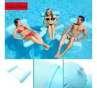 120x70cm Hamac Gonflable nautique Bouée Flottant en maille de l'eau Pliable Fauteuil Piscine PVC bleu - Lewin Deal BLEU G