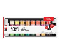 [1210000000208] Marabu Set de peinture acrylique BASIC, 32x 3,5 ml/2x 59 ml