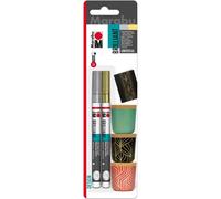 [12100080] Marabu blister de 2 feutres de peinture "Brilliant Painter" doré e...