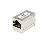 Equip 121179 Coupleur RJ-45 Femelle/Femelle Cat6, Contacts Or, Boîtier ABS Argent, Dimensions 30.4x15.8x17.8mm, Certifié RoHS/CE